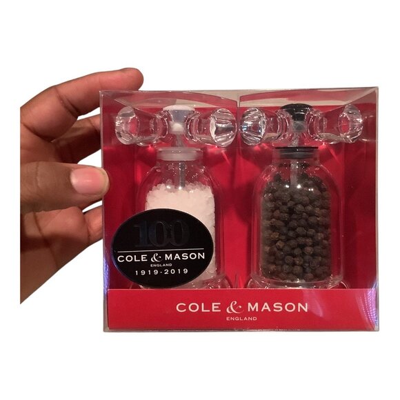 Cole & Mason Salt & Pepper Mill Set 100th Anniversary Edition Adjustable Grind - Picture 2 of 9